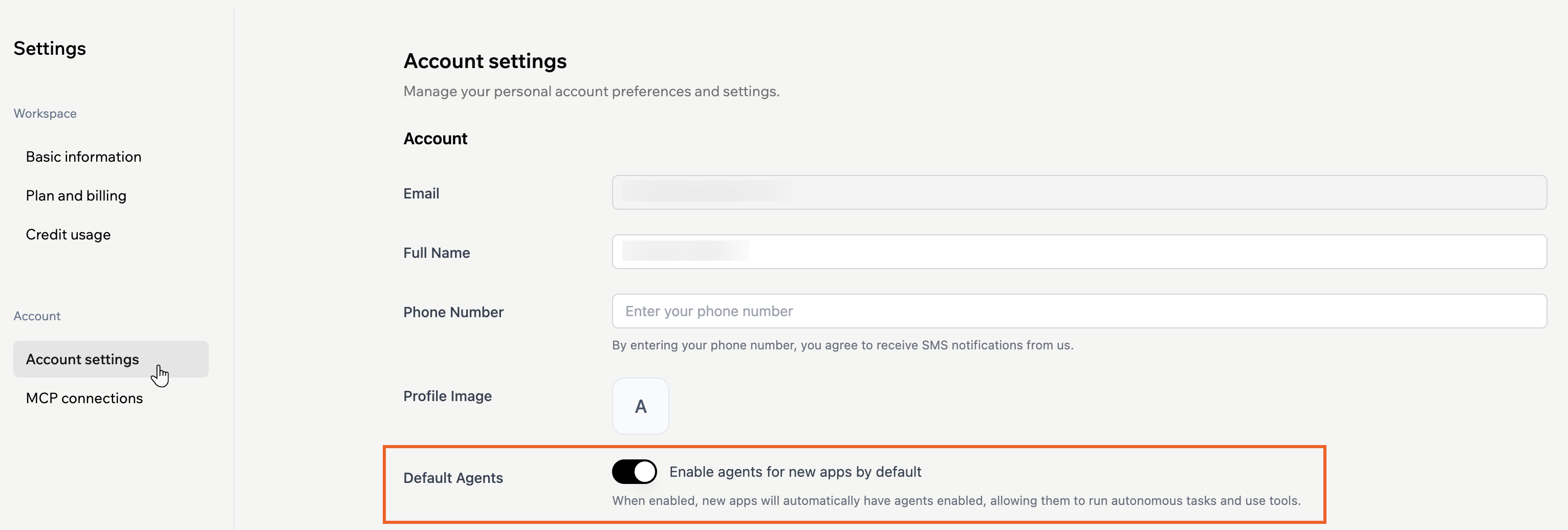 Defaultagentsaccount