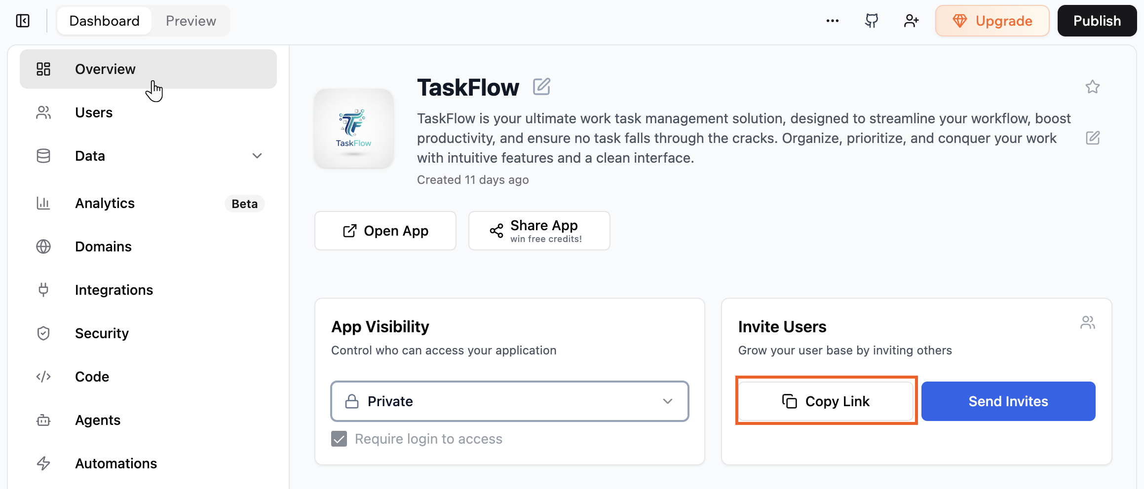 Choosing who can access your app - Base44 Support Documentation