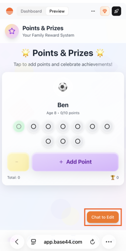 Editing a Base44 app from a mobile device