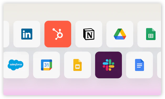 Different connectors available for app users.