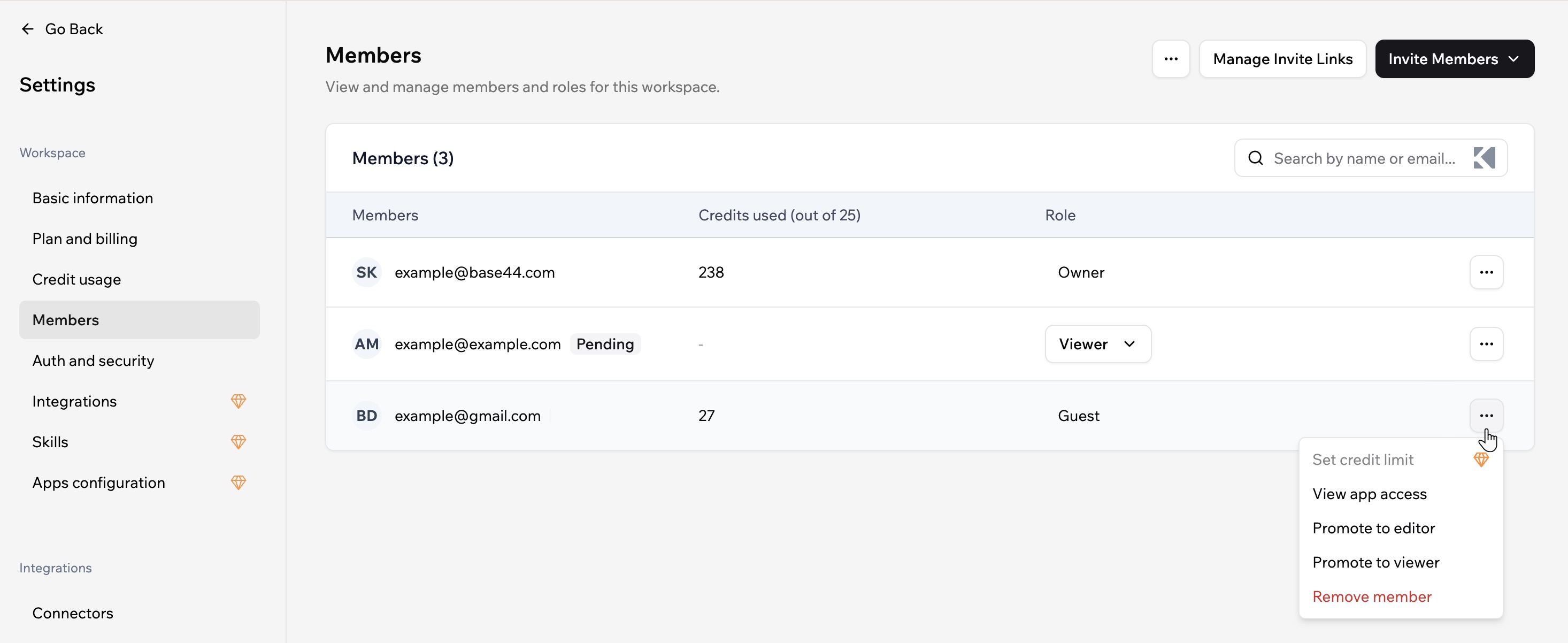 New workspaces and credits - Base44 Support Documentation