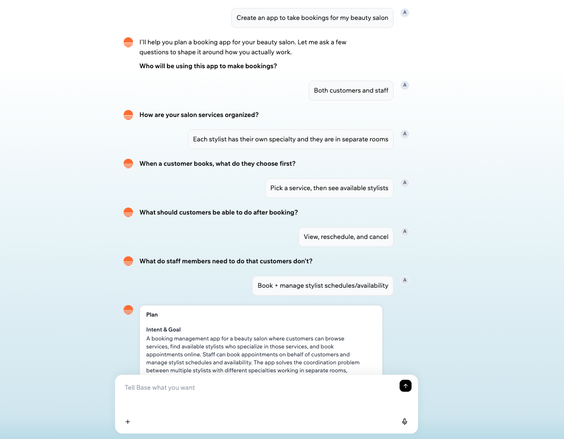 Answering questions in plan mode to shape your plan