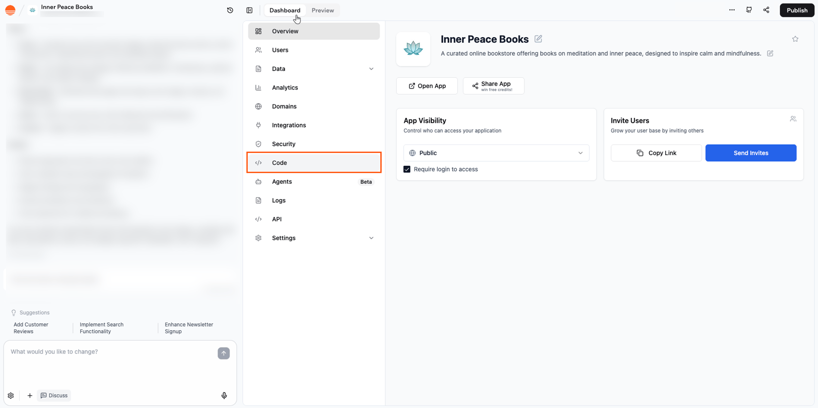 Base 44 Code Editing Your App's Code - Base44 Support Documentation