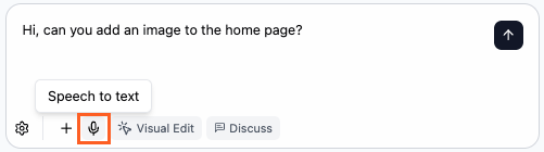 Speaking to the AI chat in Base44