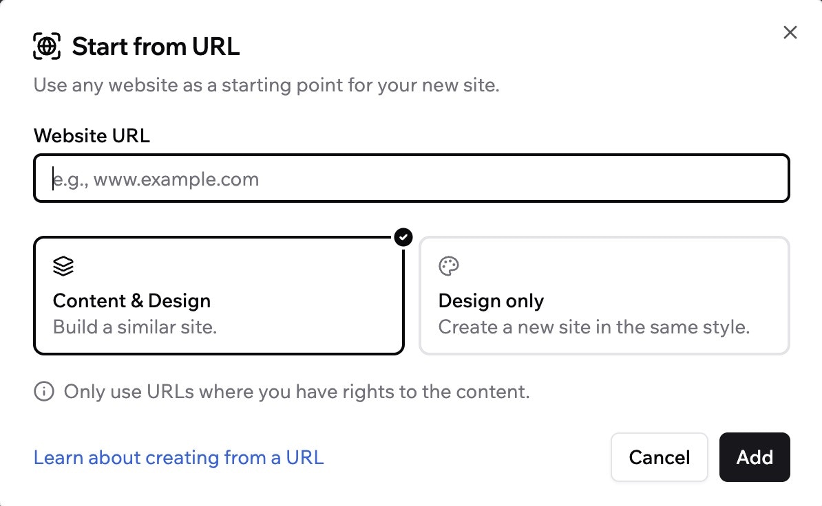 Copycontentanddesign Copying the content and design, or just the design from a URL