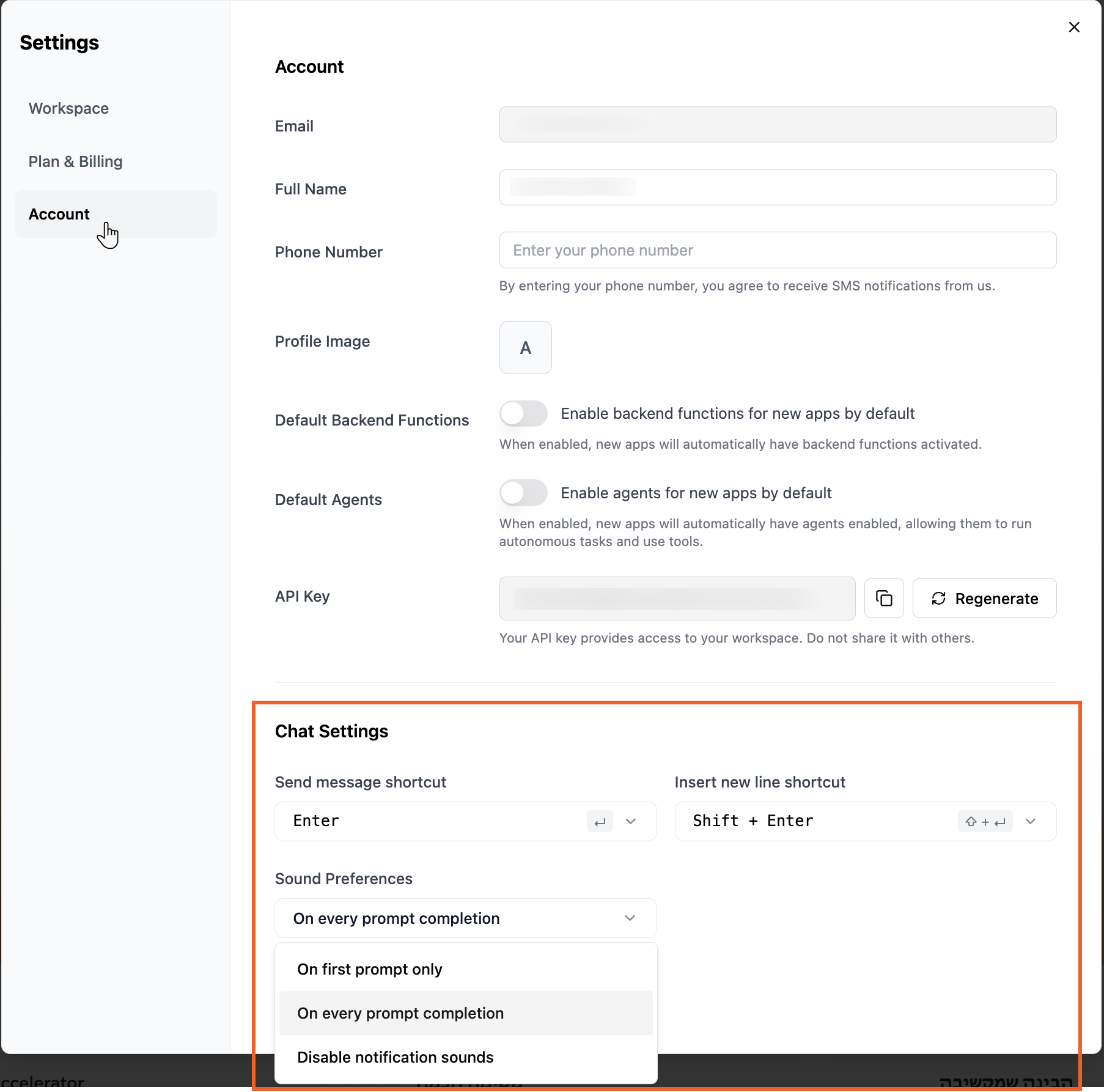 Customizing your chat settings for your account Customizing your chat settings for your account