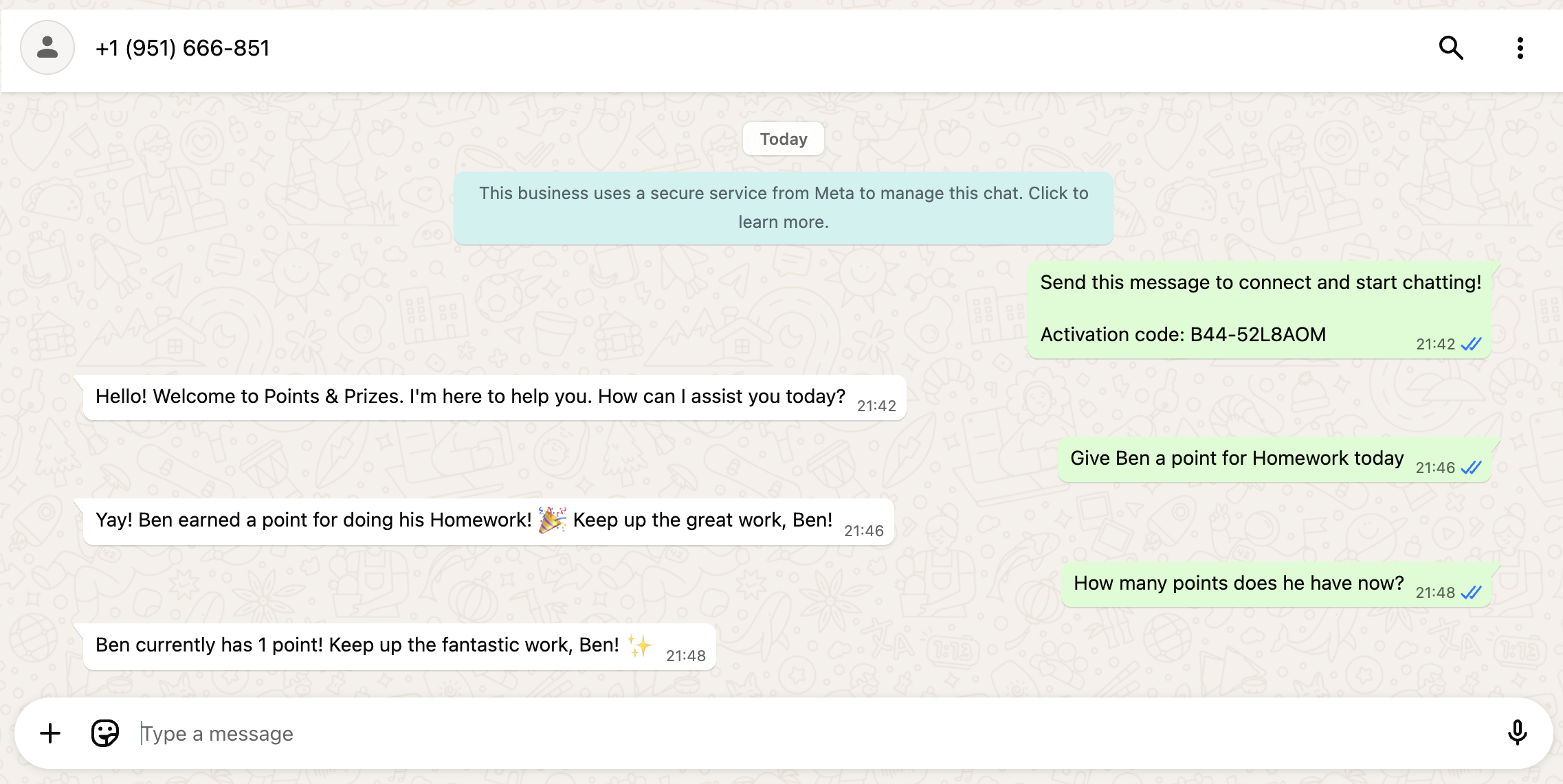 WhatsApp connection to your app's agent