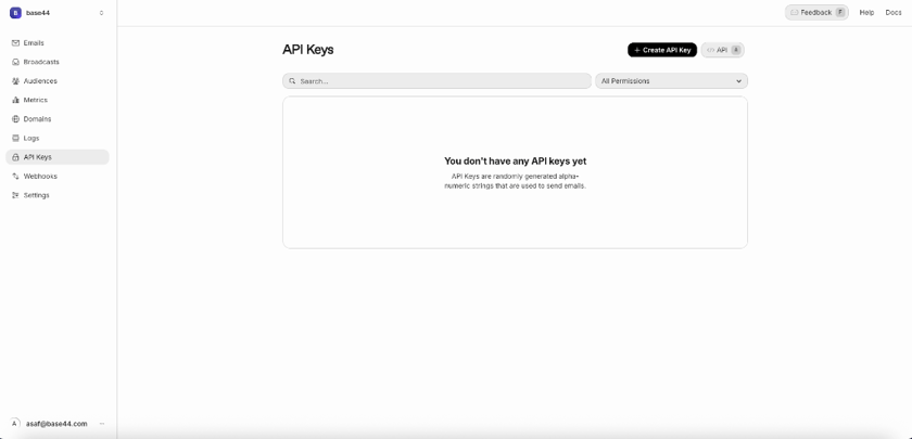 Resend Integration - Base44 Support Documentation