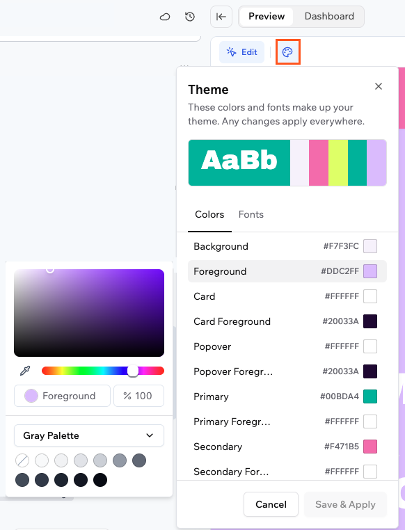 Globaltheme Accessing and customizing your app's theme