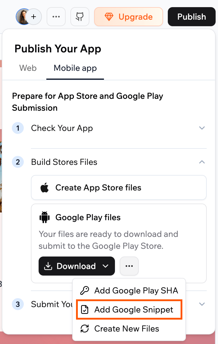Submit In App Submitting your app to app stores - Base44 Support Documentation