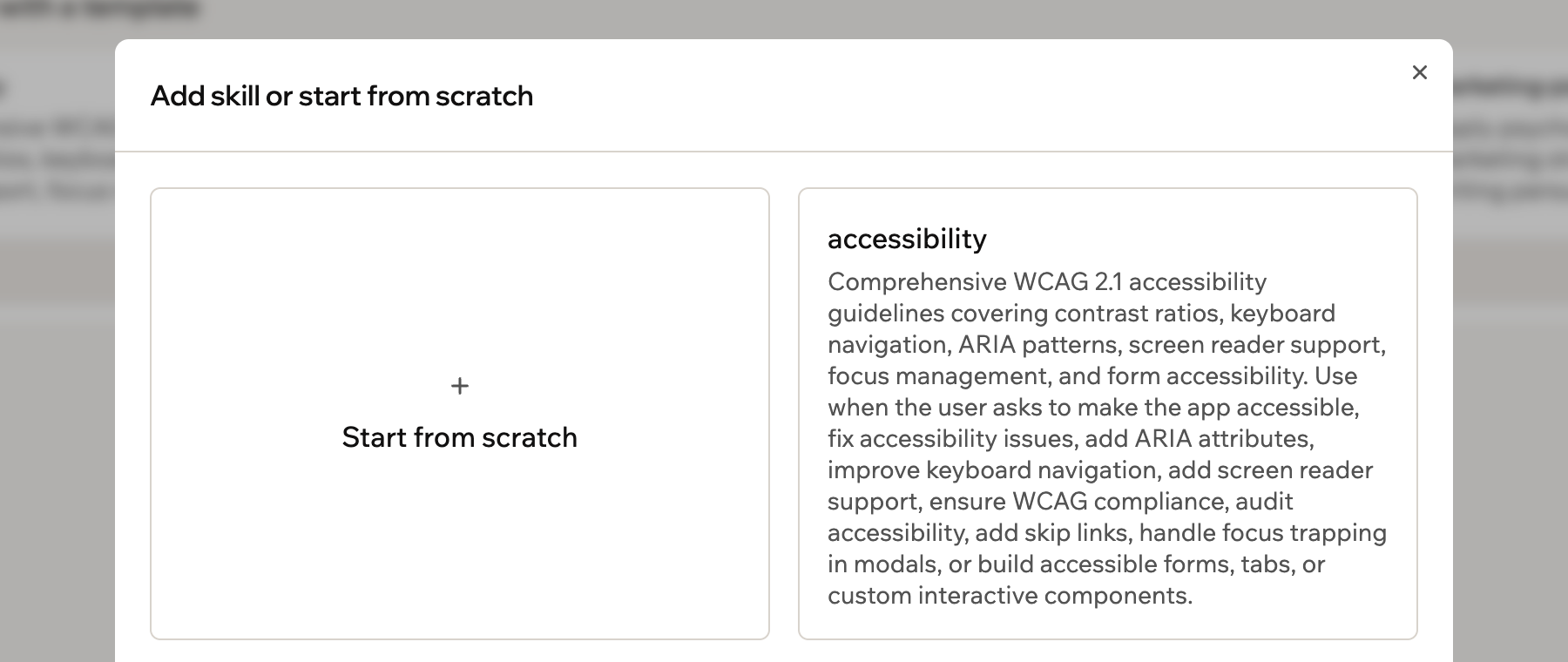 Añadir una habilidad a tu workspace