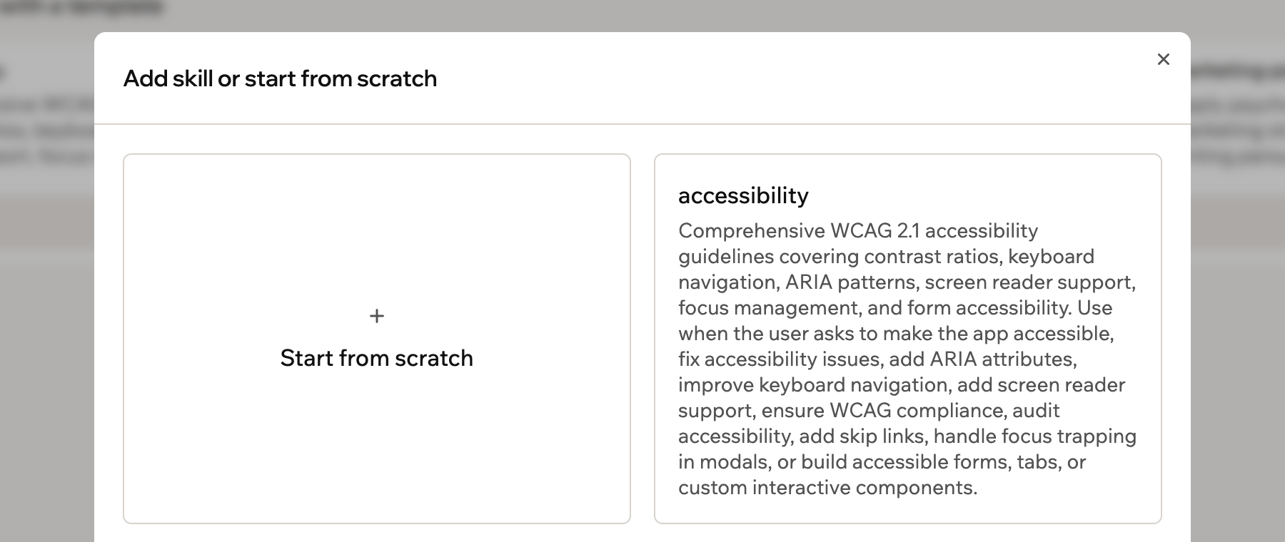 Añadir una habilidad a tu workspace