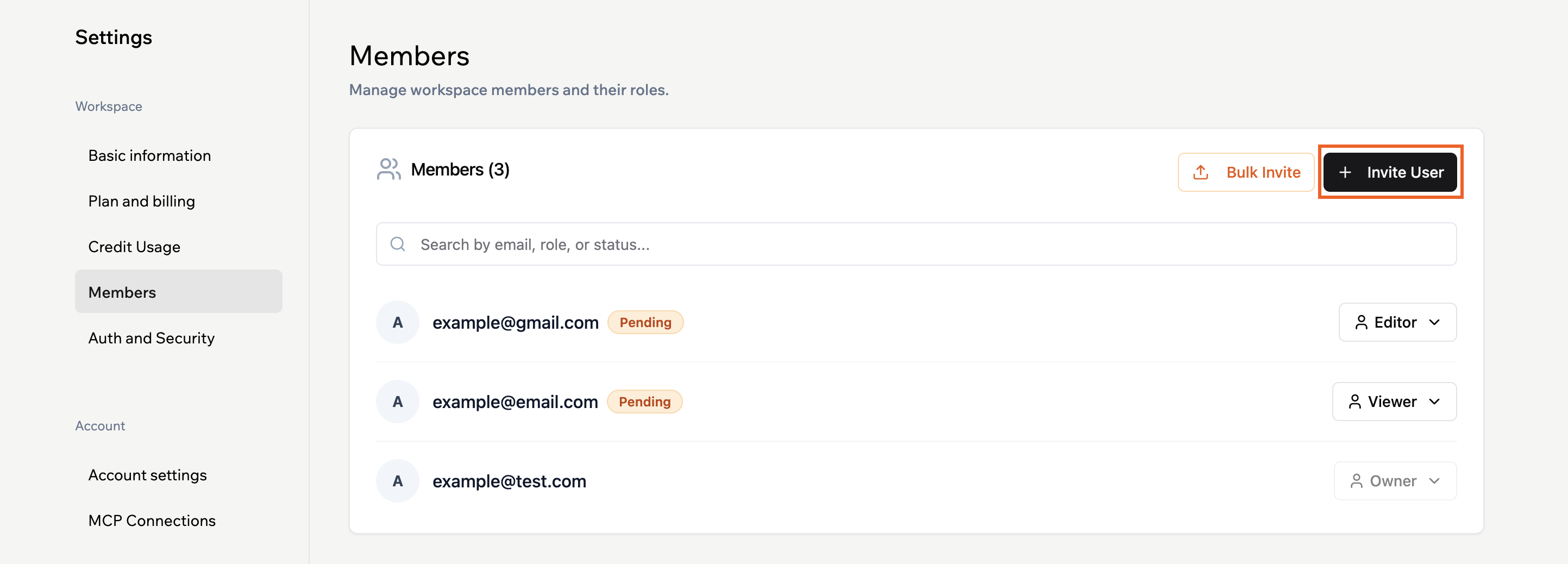Inviting members to your workspace Inviting members to your workspace