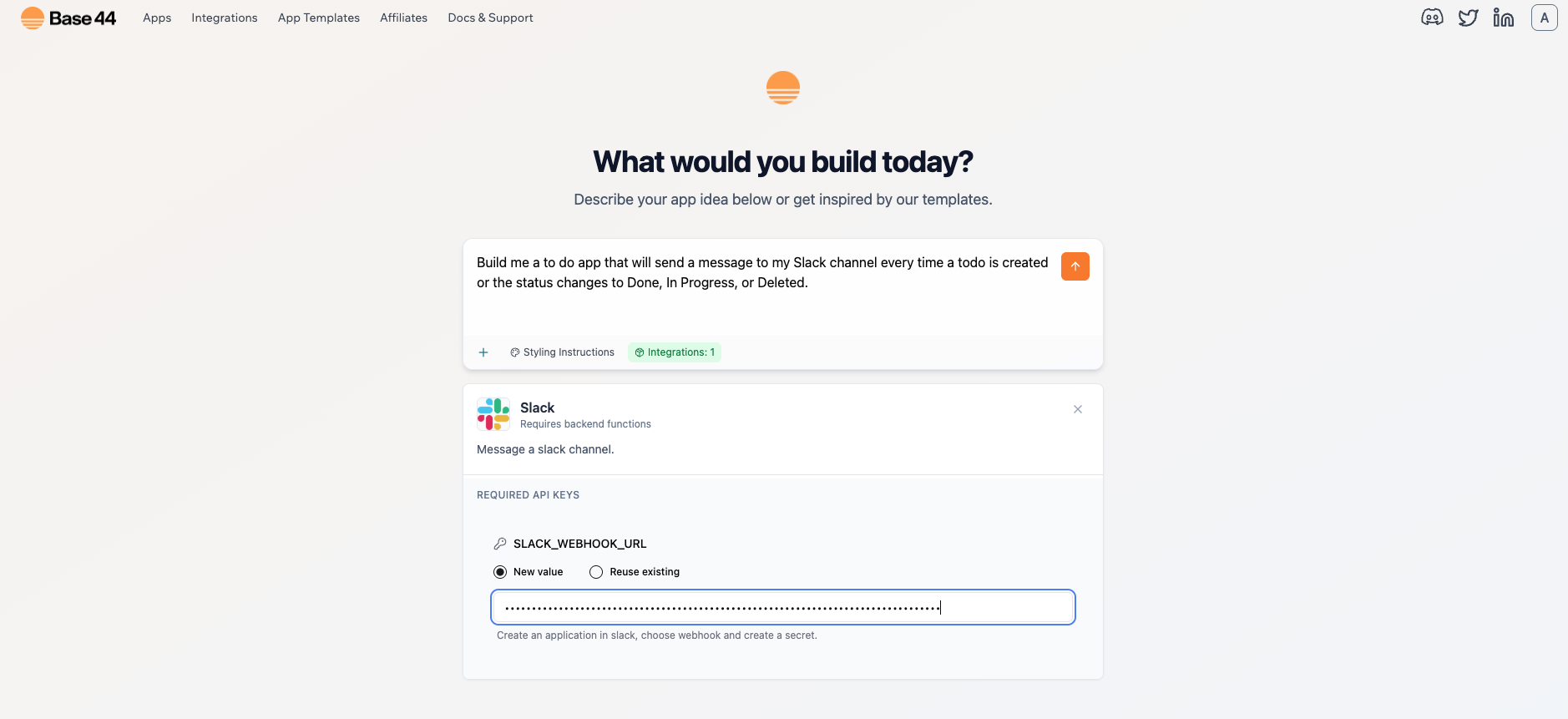 Slack Integration - Base44 Support Documentation