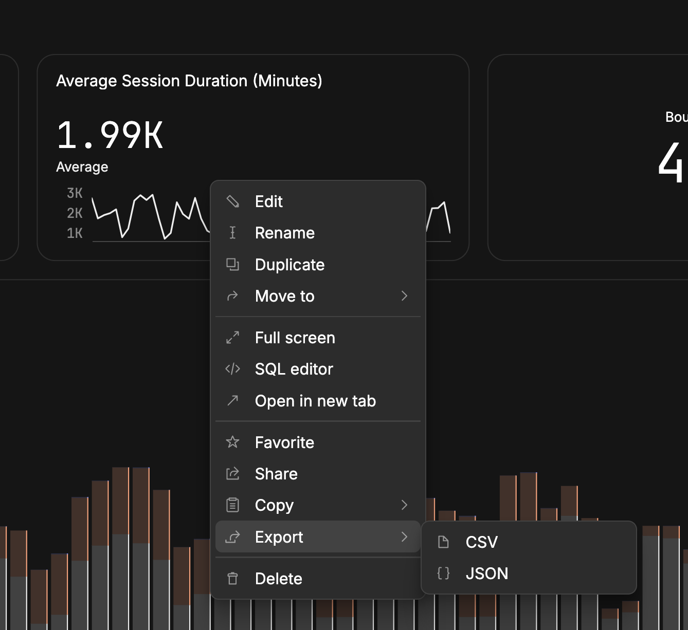 Export chart data