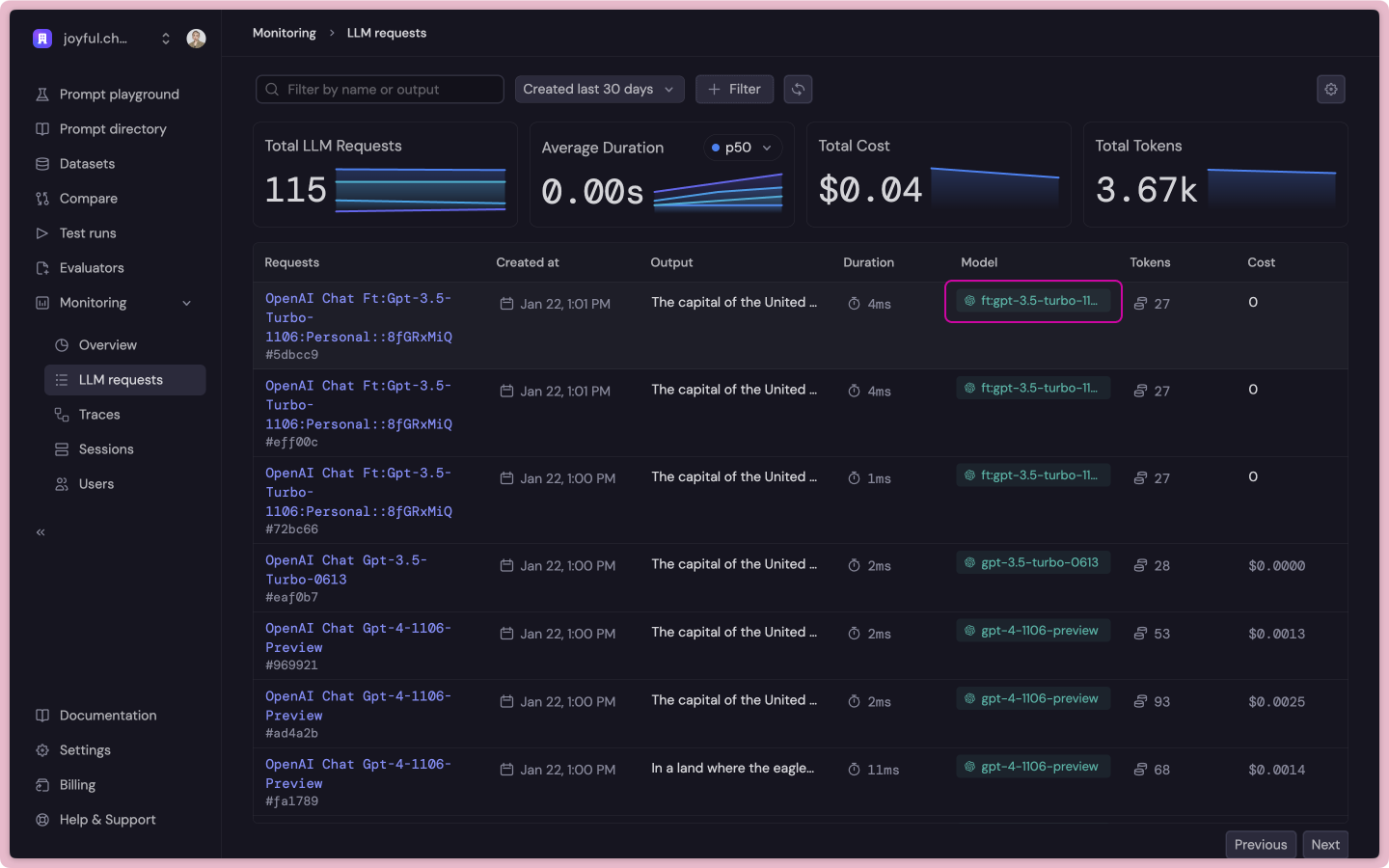 export fine-tuning dataset