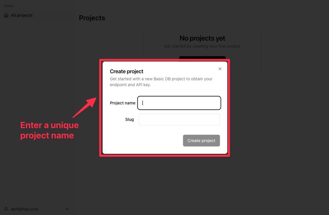 Add your project details