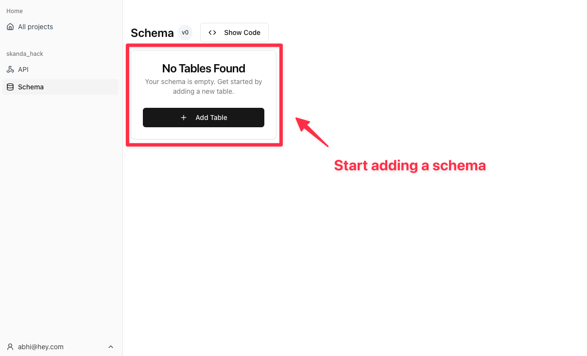Create your schema