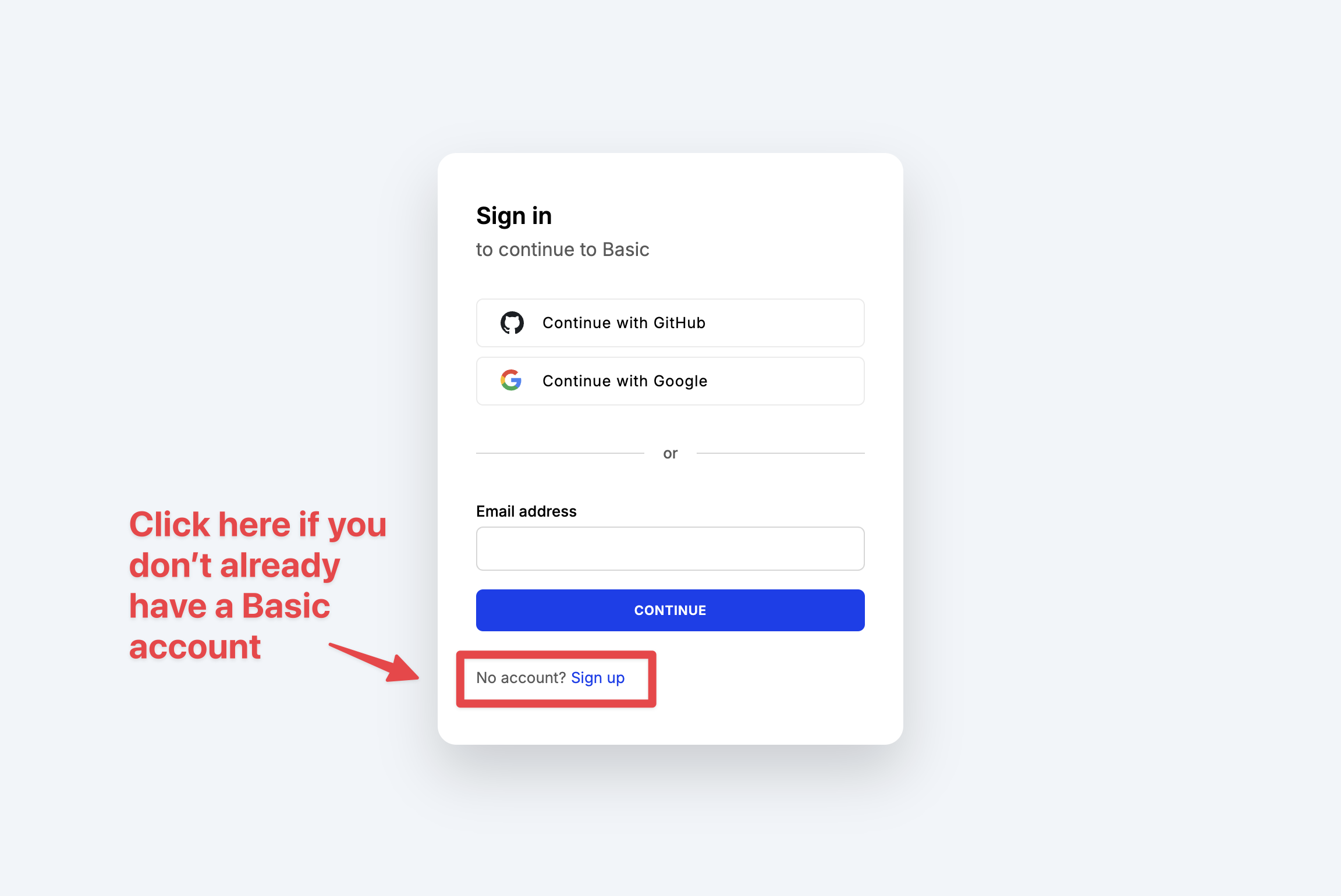 Login / Signup to Basic