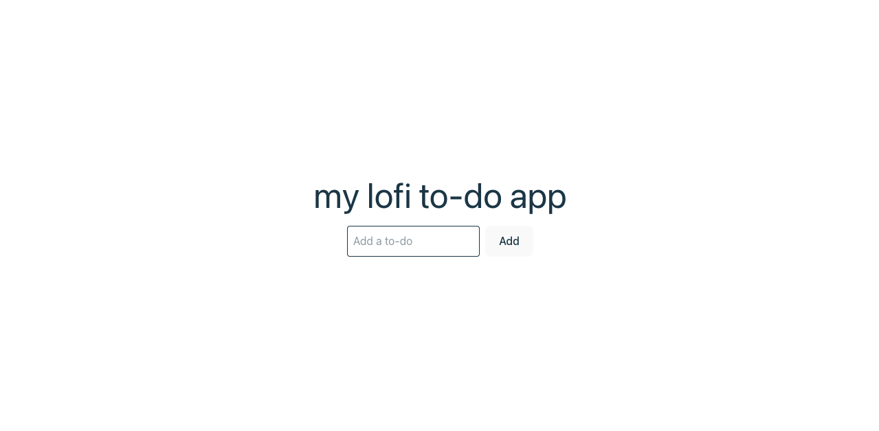 lofi to-do ui