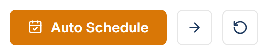 The top bar buttons: Auto Schedule, the arrow-right Carry Forward icon, and the rotate Reset Day icon