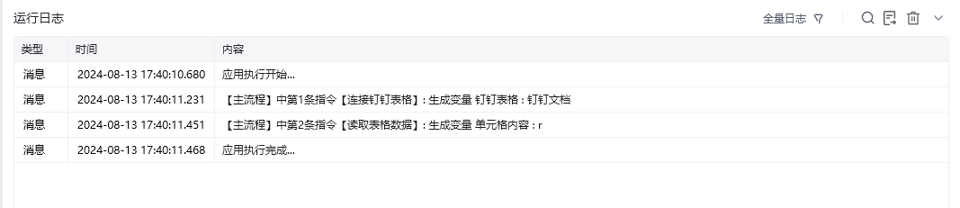 读取表格数据效果展示