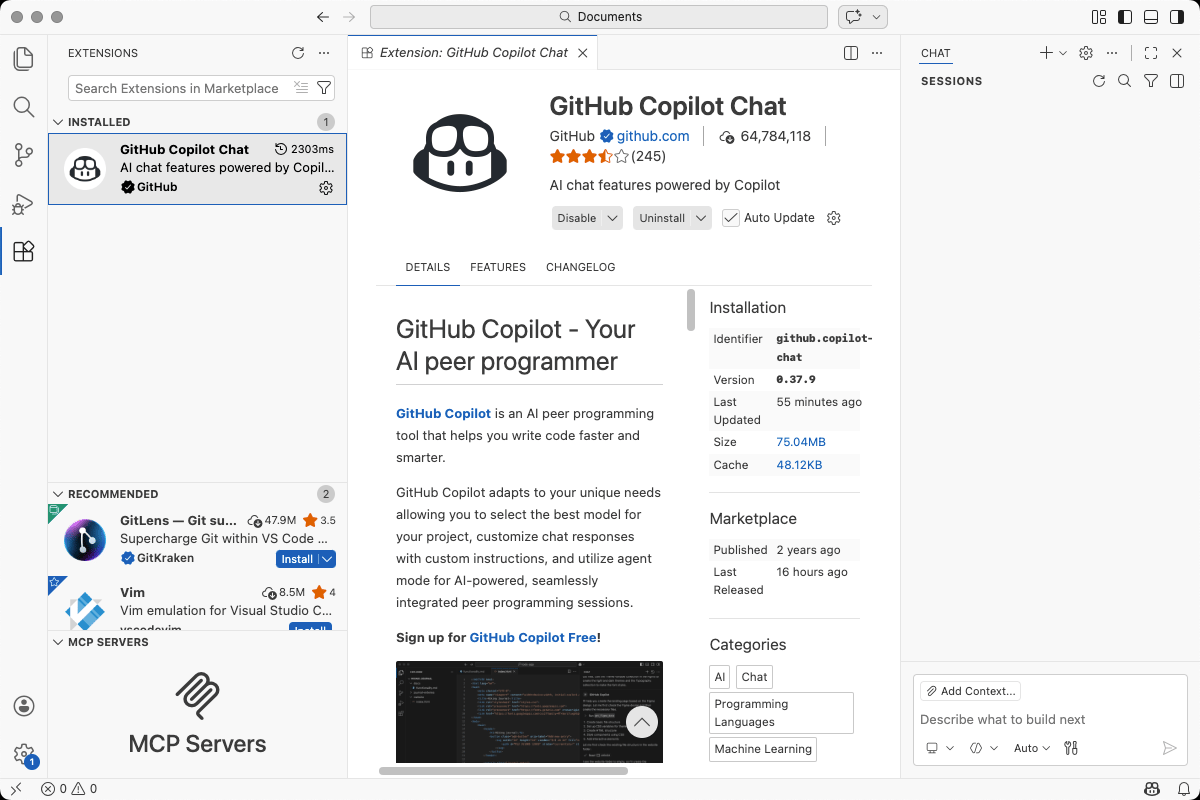 在 VS Code 中启用 GitHub Copilot