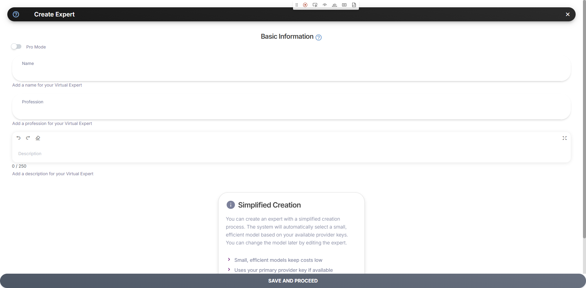 Create Expert Modal