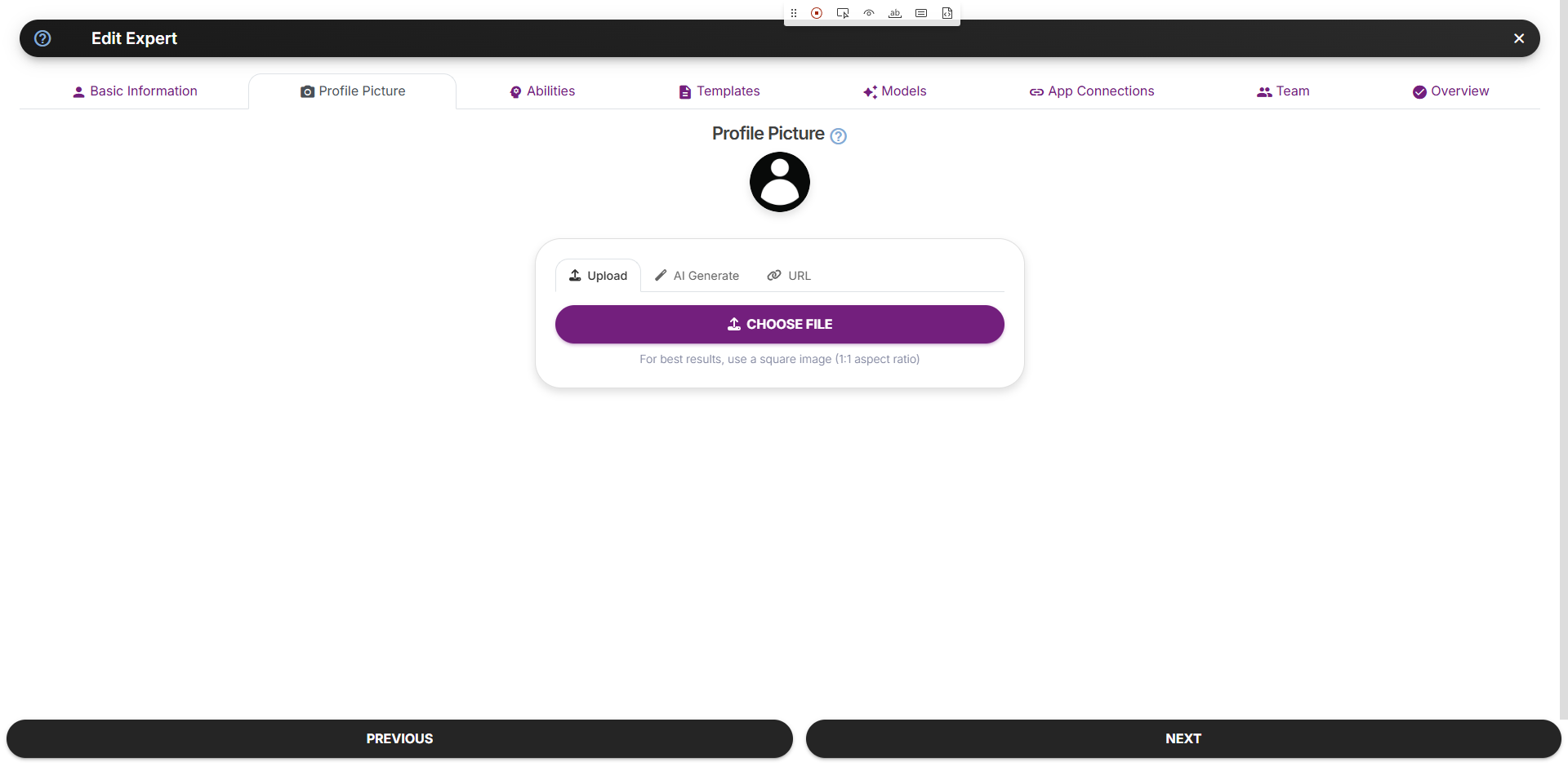 Profile Picture Options