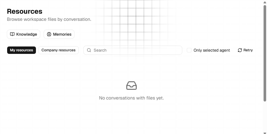 Resources browser in B-Bot Hub