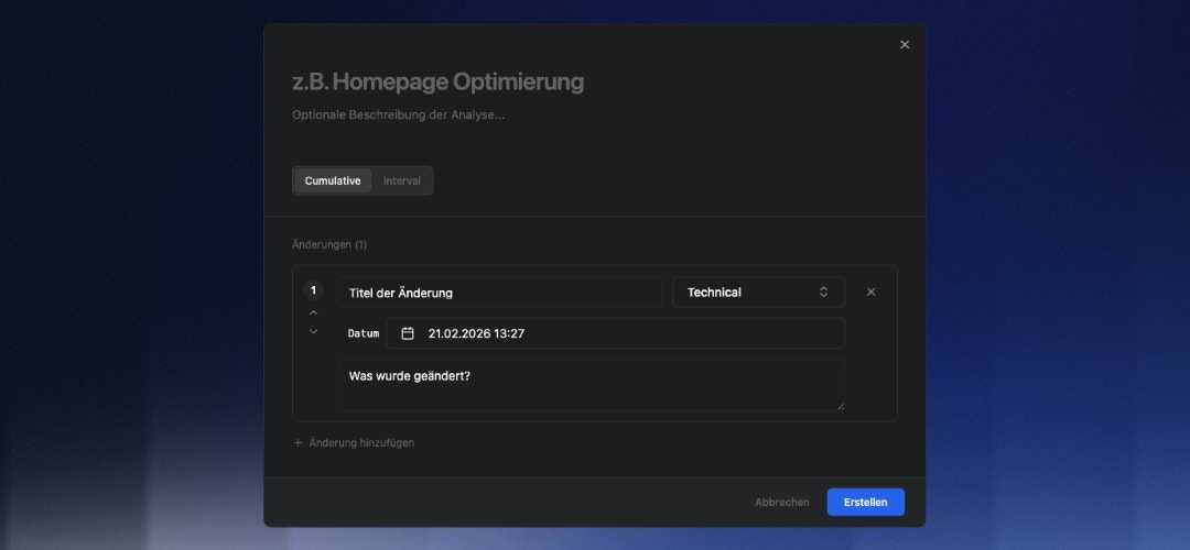 Event Erstellung Modal