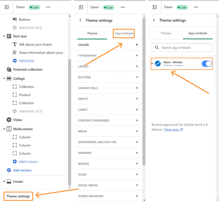 Shopify Theme extension