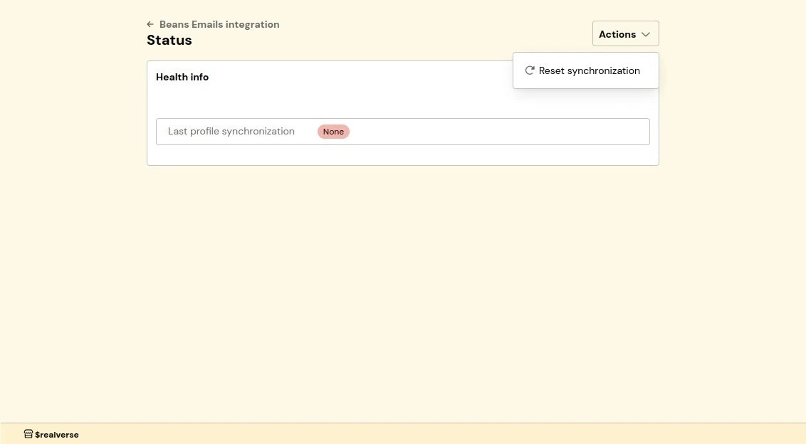 Integration Status Dashboard