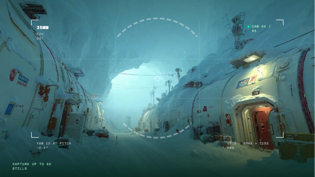 Generate a 3D scene, then walk through it
