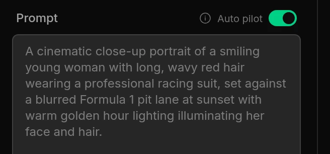 Prompt with Auto pilot enabled