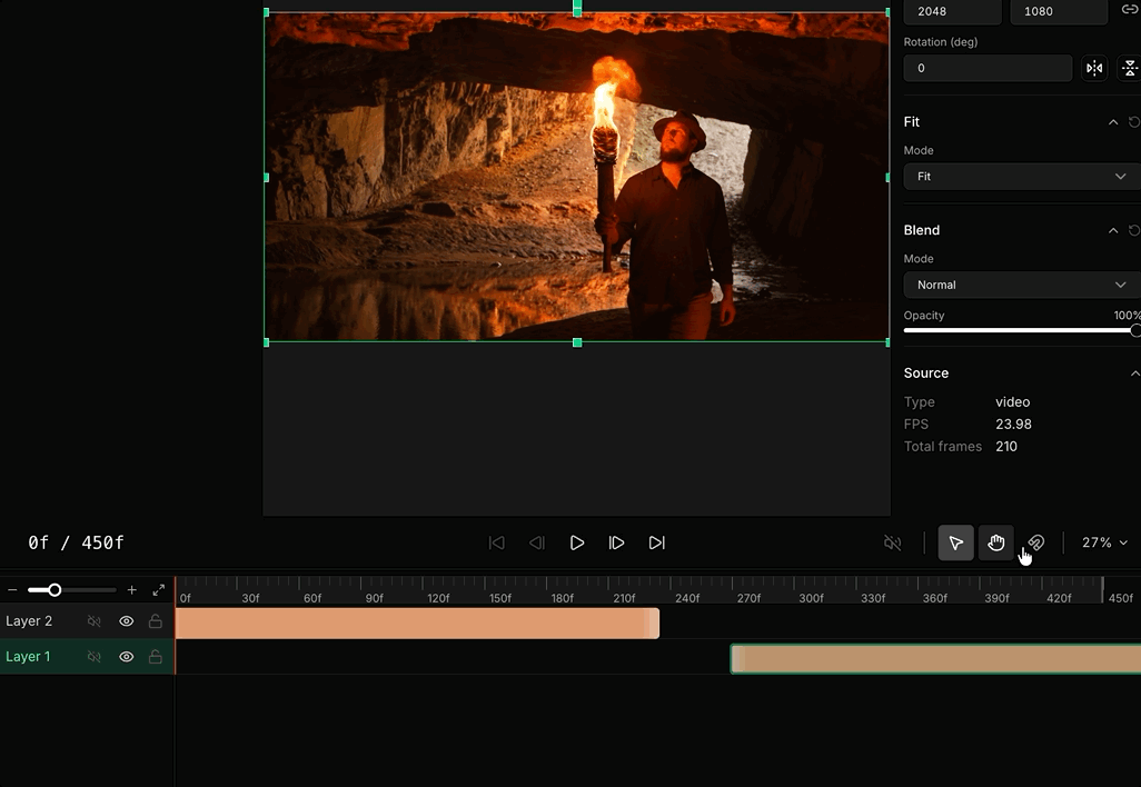 Compositor magnetic snap