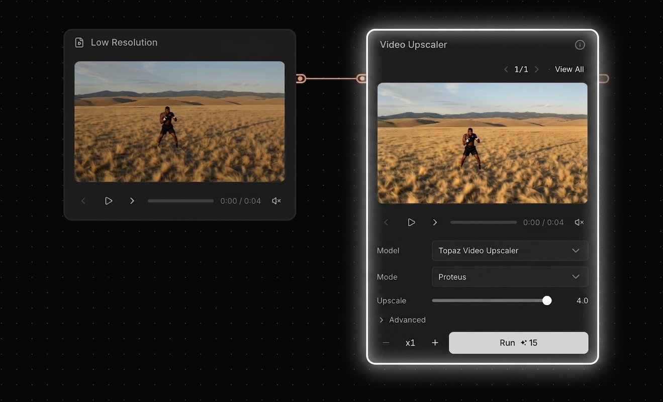 Topaz Video Upscaler node
