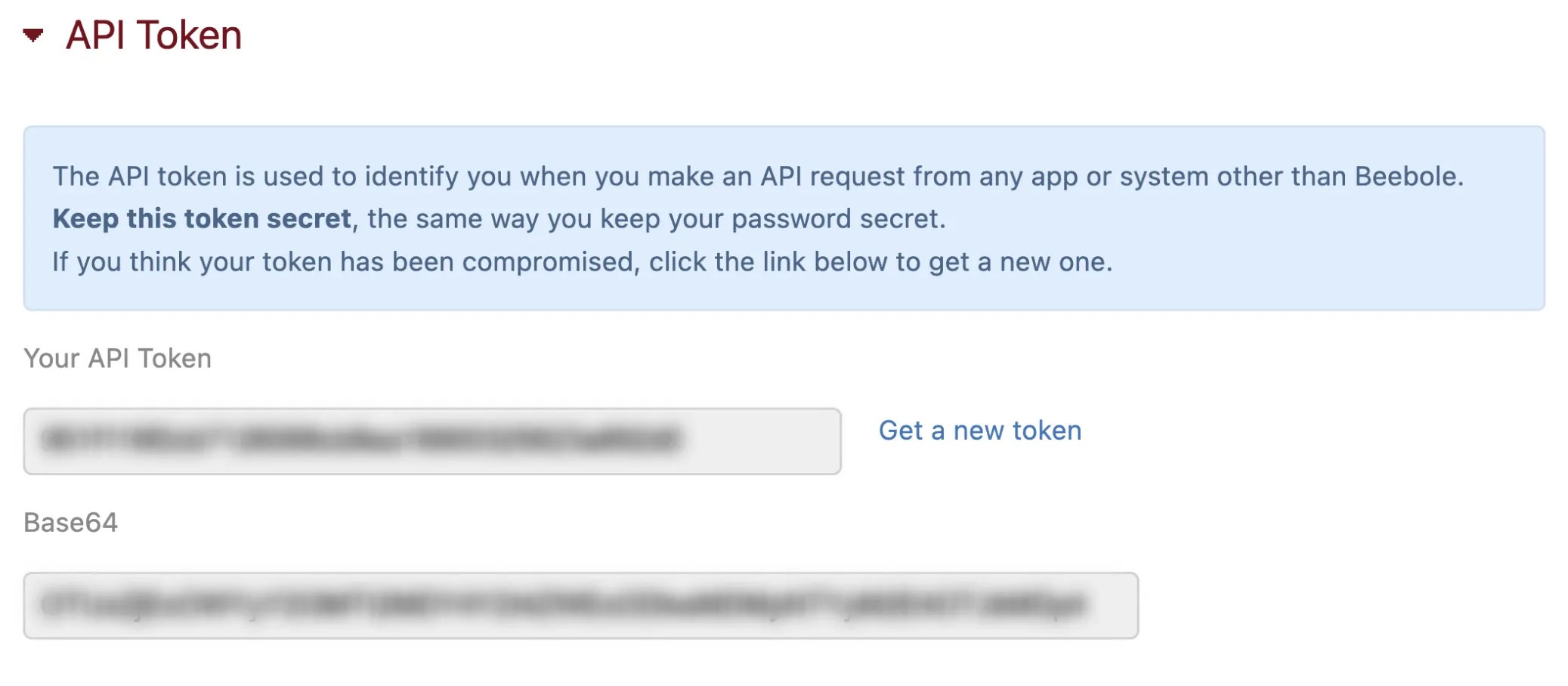 API token module