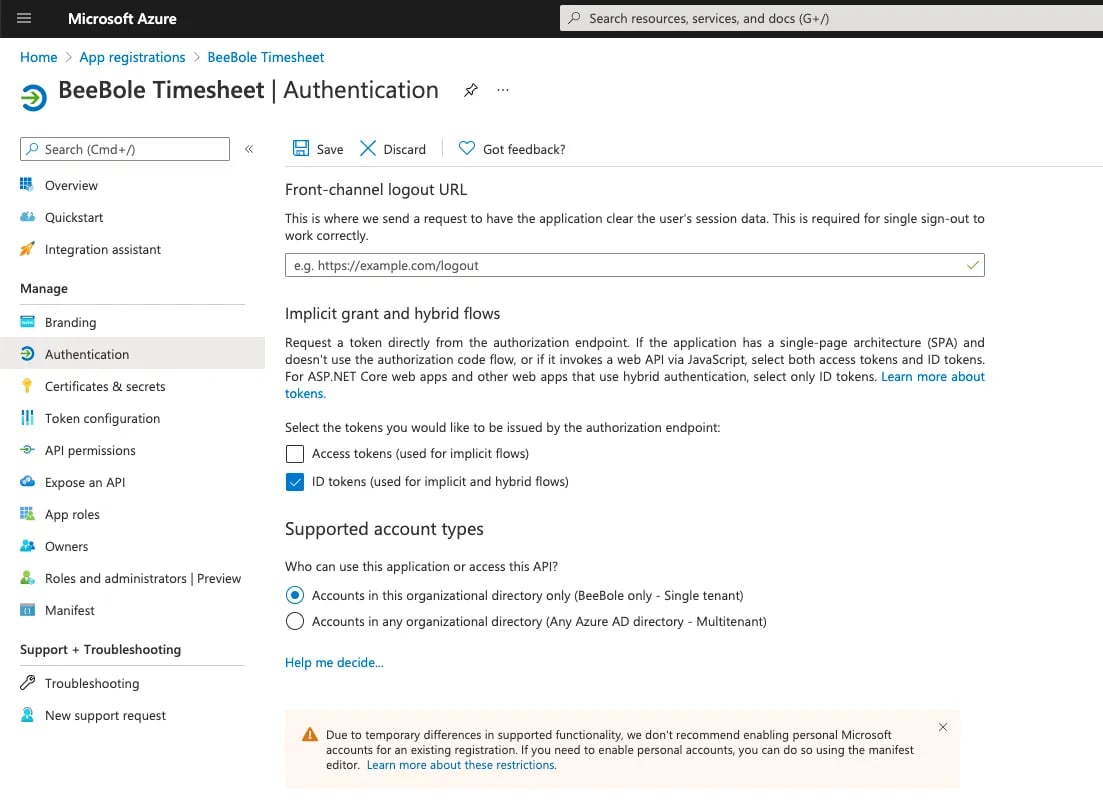 Microsoft Azure integration