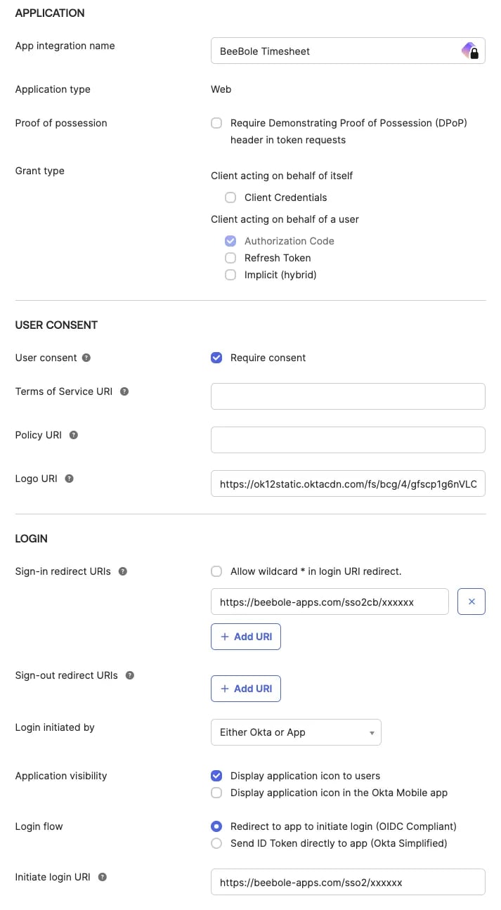 Okta parameters