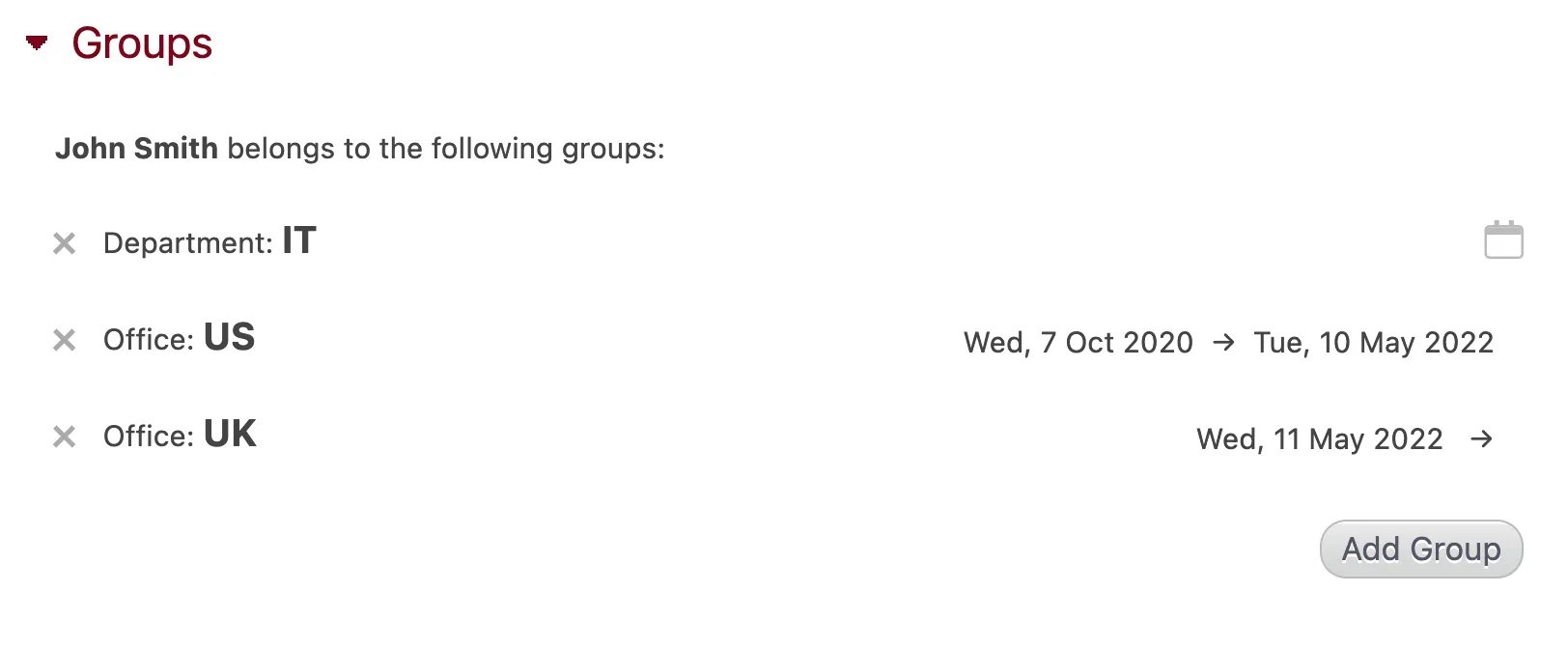 Groups assignment