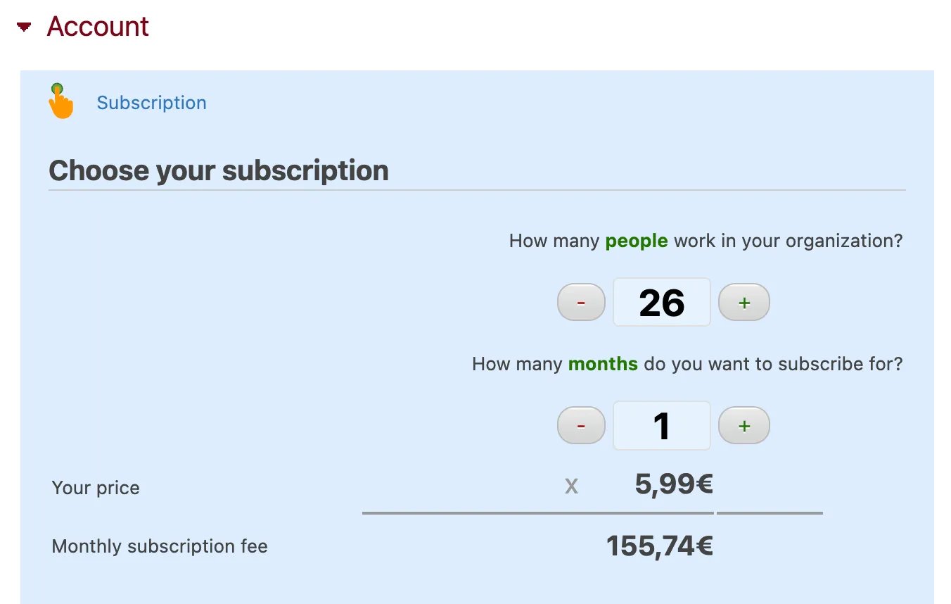 Modify subscription