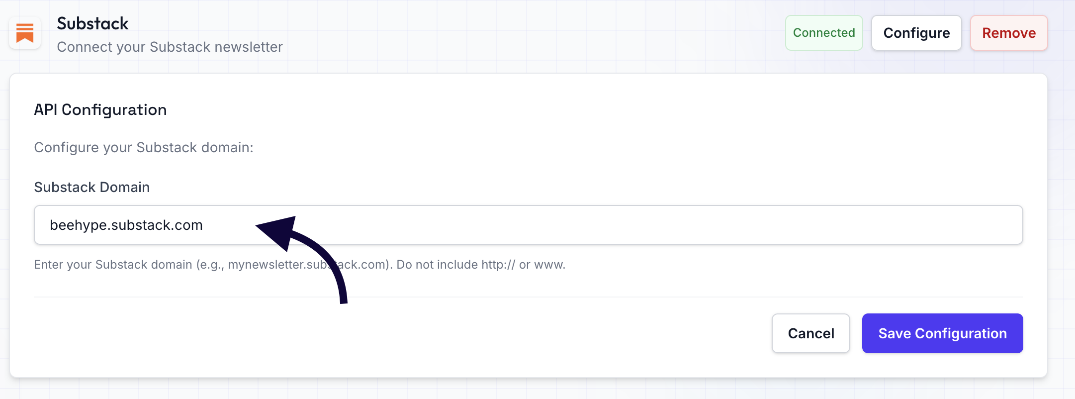 BeeHype Substack Configuration