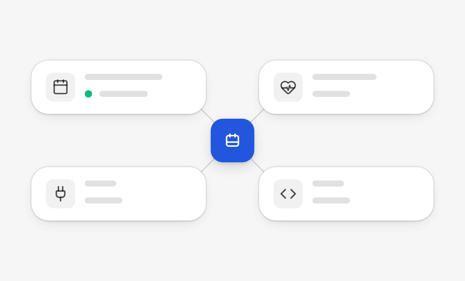 The Begin mark at the centre of four integrations, one of them connected