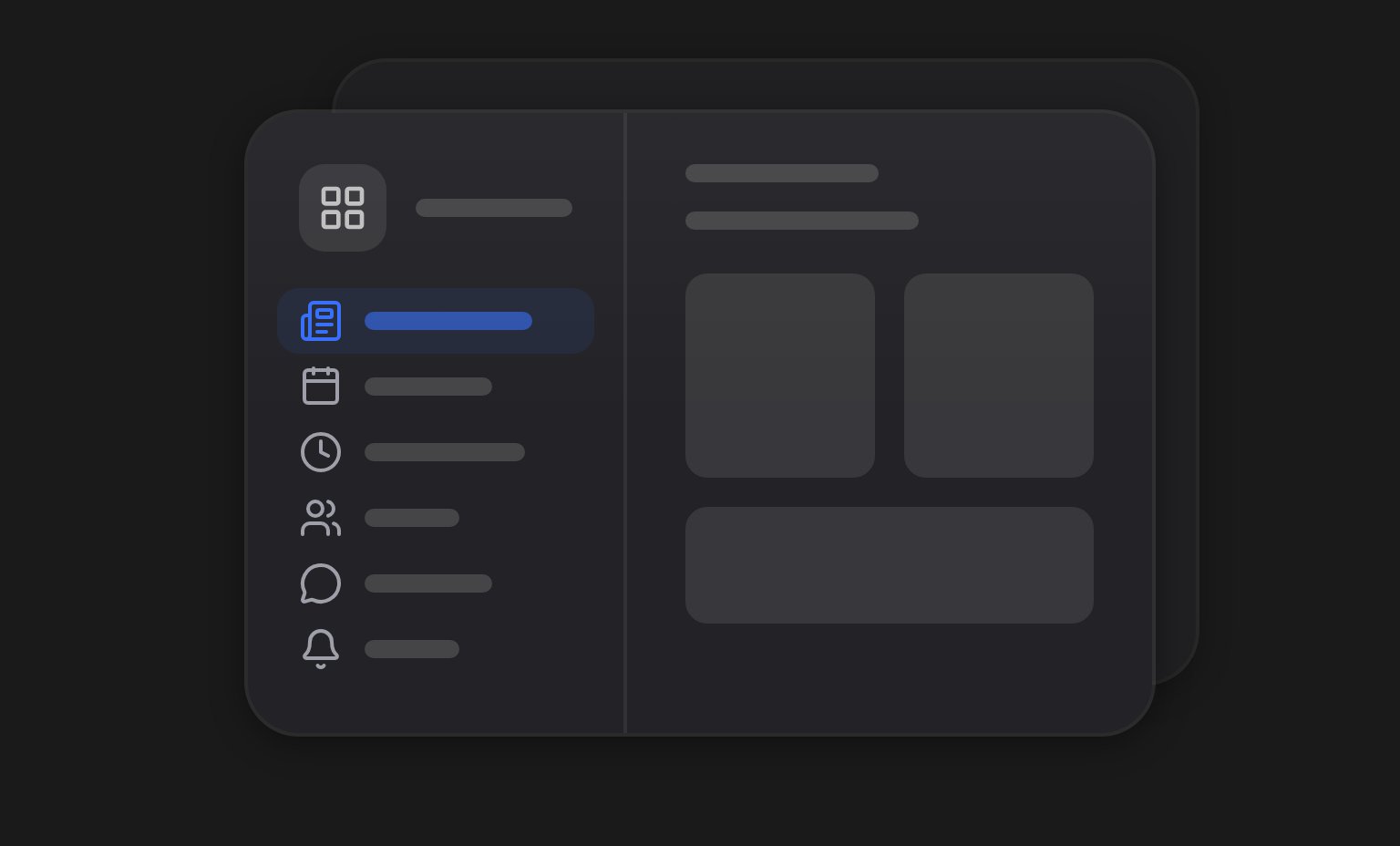 The Begin app window, with its sidebar beside the overview page