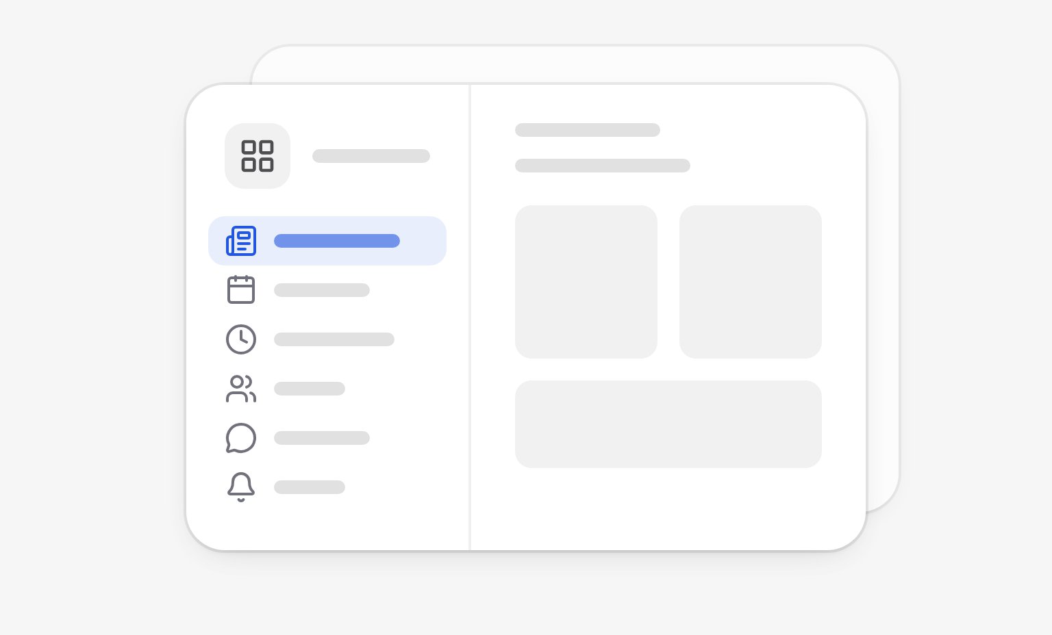 The Begin app window, with its sidebar beside the overview page