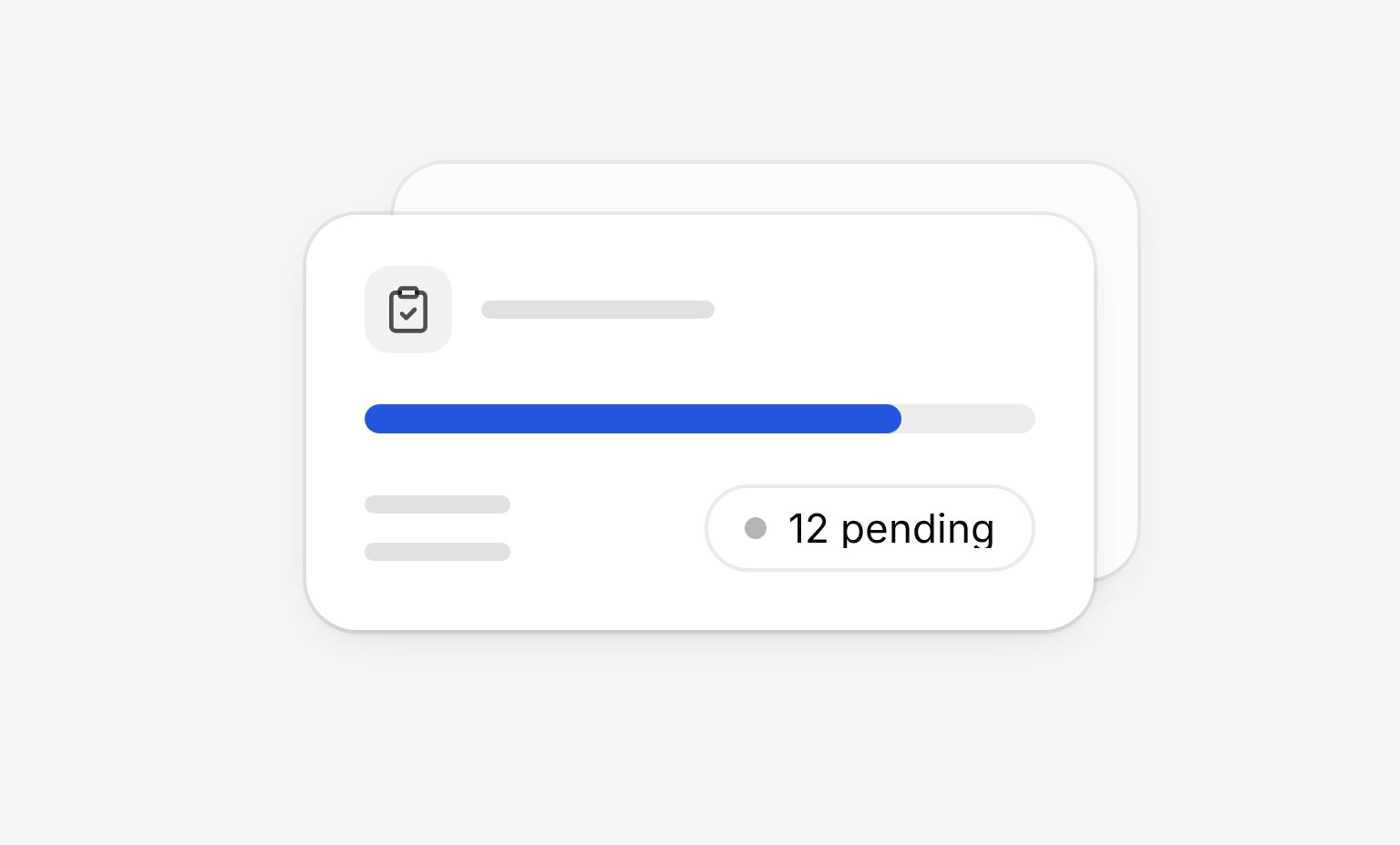 A document acknowledgement request and its completion status