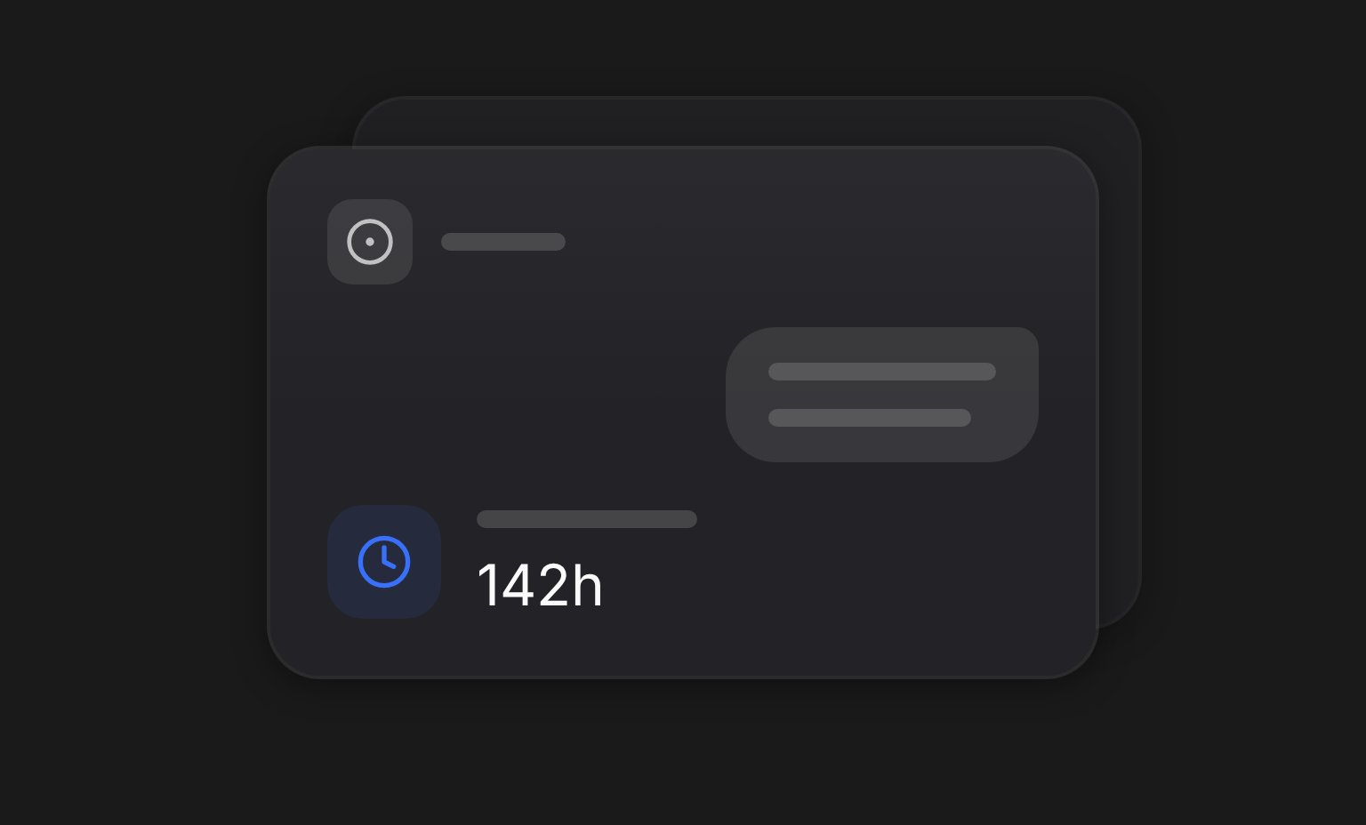An AI question followed by an answer showing 142 approved hours