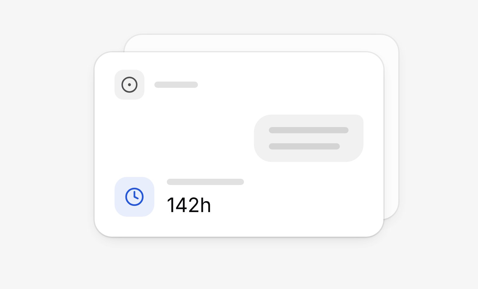 An AI question followed by an answer showing 142 approved hours