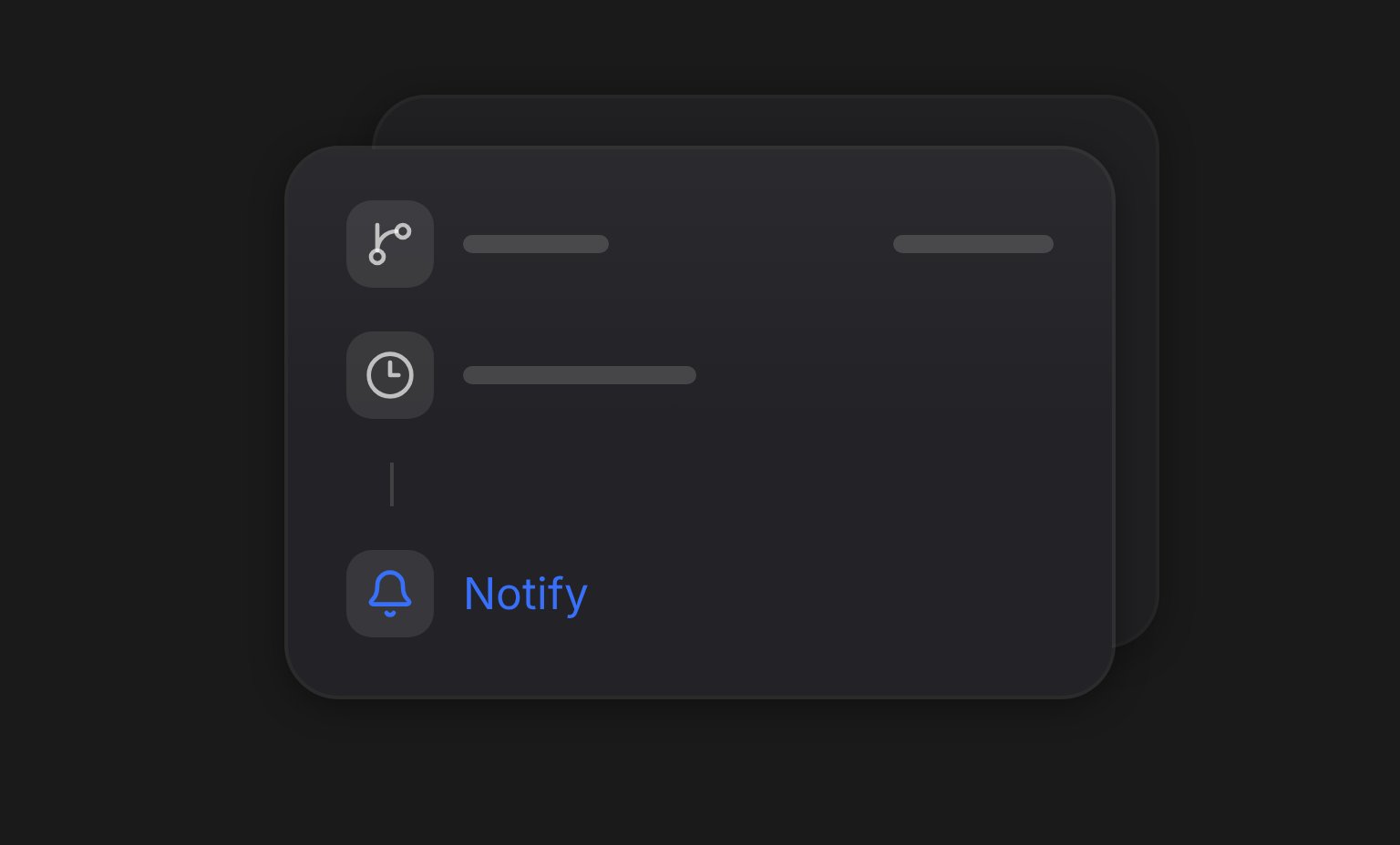 A workflow connecting a trigger to an action